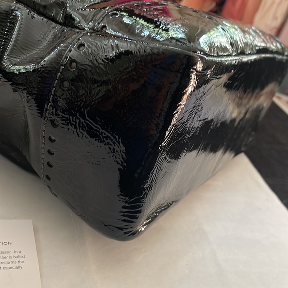 Coach Black Patent Double handle Satchel bag Style 1432 - Picture 7 of 10